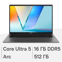 Изображение товара Ноутбук ASUS VivoBook S16 S3607CA-SH100 16 OLED Intel Core Ultra 5 16ГБ 512ГБ