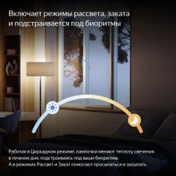 Умная лампа ЯНДЕКС YNDX-00554 E27 белая 7Вт 806lm (1шт)