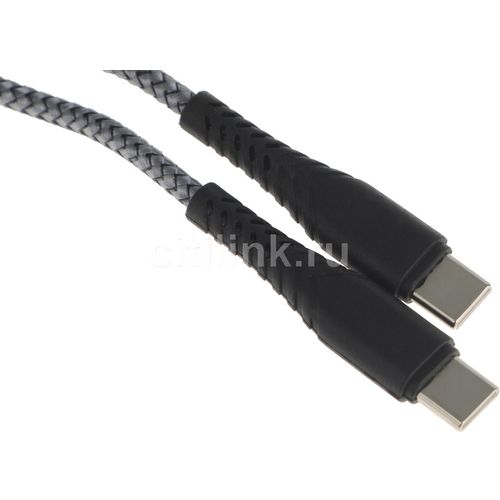 Кабель BORASCO USB Type-C (m) — USB Type-C (m), 1м, серый [52385]