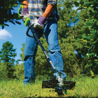 Триммер электрический GREENWORKS GD40BCK4, аккумуляторный, 40В, 4Ач, с ...