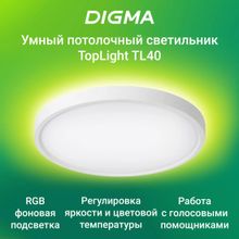 Умный светильник Digma TopLight TL40 потолочный