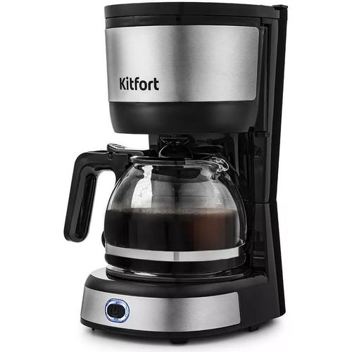 Кофеварка KitFort КТ-730, капельная, черный /нержавеющая сталь