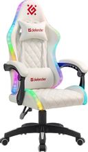 Изображение товара Игровое кресло Defender Energy на колесиках экокожа белое