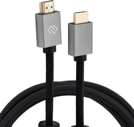 Кабель аудио-видео Digma HDMI (m) -  HDMI (m),  ver 2.0,  2м, GOLD,  ф/фильтр,  черный [d-hdmi-2ff-v2.0-2m]