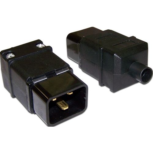 Вилка LanMaster LAN-IEC-320-C20, IEC 60320 C20 16A 250V black