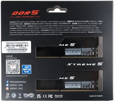 Оперативная память Patriot Viper Xtreme 5 PVX548G76C36K DDR5 - 2x 24ГБ ...