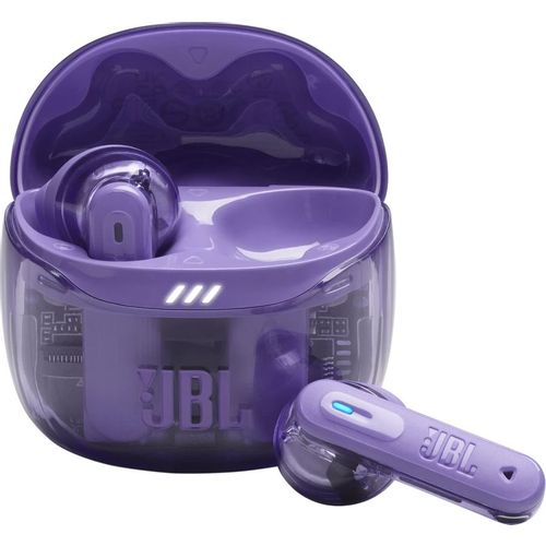Наушники JBL Tune Flex 2 Ghost Edition, Bluetooth, вкладыши, прозрачный/фиолетовый [jbltflex2gmae]