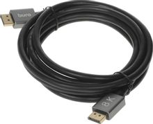 Изображение товара Кабель DisplayPort 1.4 3м BURO V1.4 позолота черный