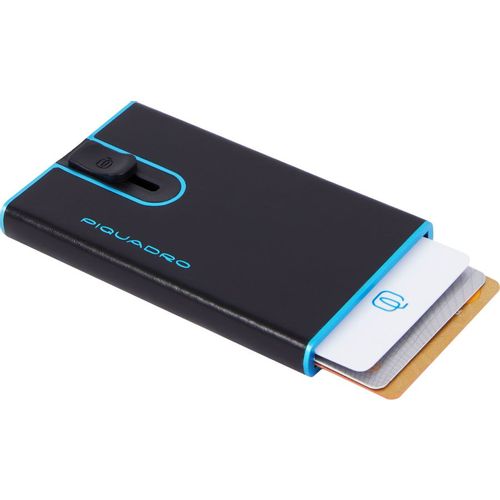 Чехол для кредитных карт Piquadro Blue Square PP4825B2BLR/N, кожа натуральная, черный