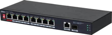 Коммутатор Dahua DH-PFS3110-8ET1GT1GF-96, неуправляемый, 9 RJ-45, 10/100 Мбит/с