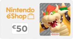 Изображение товара Пополнение игровой валюты Nintendo eShop 50 EUR, регион: Европа Изображение товара Пополнение игровой валюты Nintendo eShop 50 EUR, регион: Европа