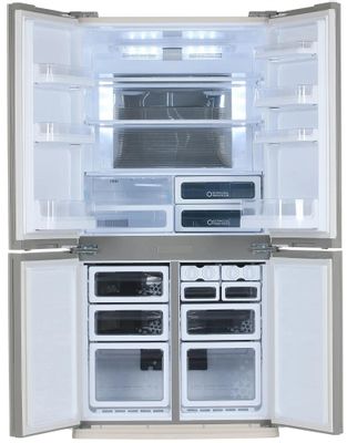 Холодильник трехкамерный Sharp SJ-EX98FBE Hybrid Cooling, Side by