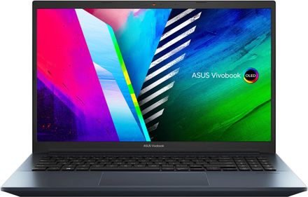Ноутбук ASUS Vivobook Pro 15 OLED M3500QC-L1142T 15.6", AMD Ryzen 9 5900HX 3.3ГГц, 8-ядерный, 16ГБ DDR4, 512ГБ SSD,  NVIDIA GeForce  RTX 3050 для ноутбуков - 4 ГБ, Windows 10 Home, синий [90nb0ut2-m02240]
