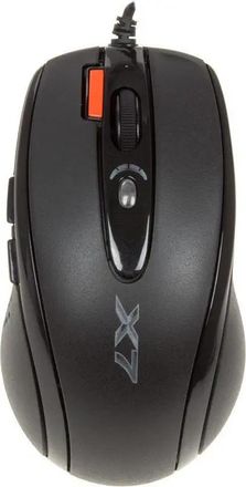 Мышь проводная A4TECH X-710BK, игровая, оптическая, USB, 2000dpi, черный [x-710bk usb]
