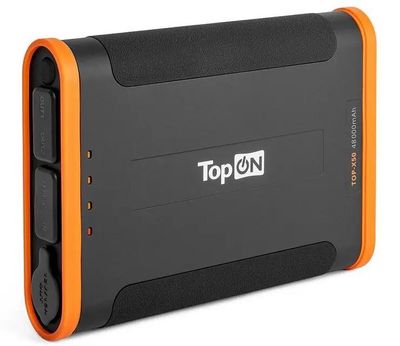 Внешний аккумулятор (Power Bank) TOPON TOP-X50,  48000мAч,  черный/оранжевый [103001]