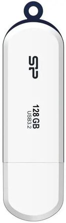 Флешка USB Silicon Power Blaze B32 128ГБ, USB3.2, белый и синий [sp128gbuf3b32v1w]