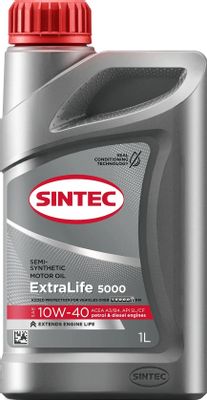 Характеристики Моторное масло SINTEC ExtraLife, 10W-40, 1л ...