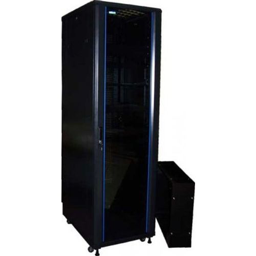 Шкаф серверный LanMaster TWT-CBB-22U-6X8-G1 напольный, стеклянная передняя дверь, 22U, 600×800 мм — цена и наличие Шкаф серверный LanMaster TWT-CBB-22U-6X8-G1 напольный, стеклянная передняя дверь, 22U, 600×800 мм
