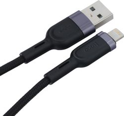 Изображение товара Кабель Hoco U117,  Lightning (m) -  USB (m),  1.2м,  2.4A,  черный [ip(01481)]