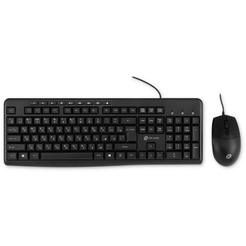 Комплект (клавиатура+мышь) Oklick S650, USB, проводной, черный [1875246]