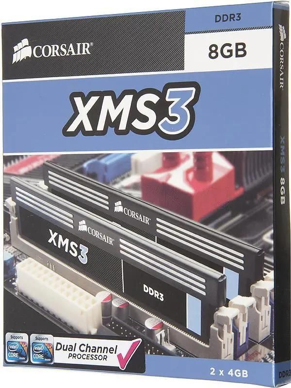 Corsair online xms3 cmx8gx3m2a1600c9