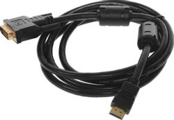 Изображение товара Кабель-переходник аудио-видео Buro HDMI (m) -  DVI-D (m),  1.8м, GOLD,  ф/фильтр [hdmi-19m-dvi-d-1.8m]
