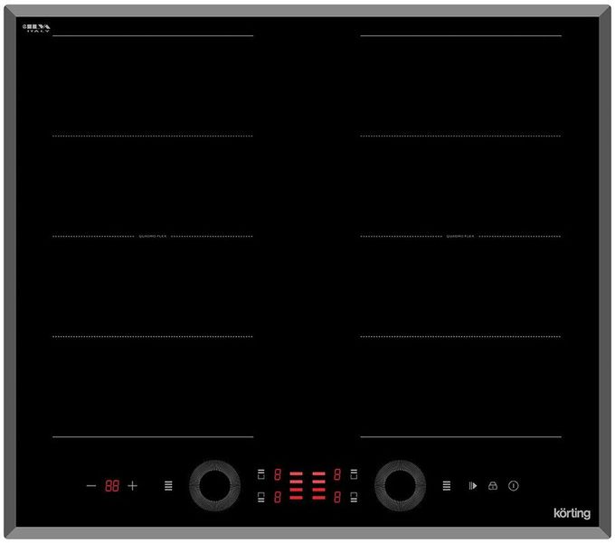 Индукционная варочная панель Korting HIB 68700 B Quadro,  независимая,  черный