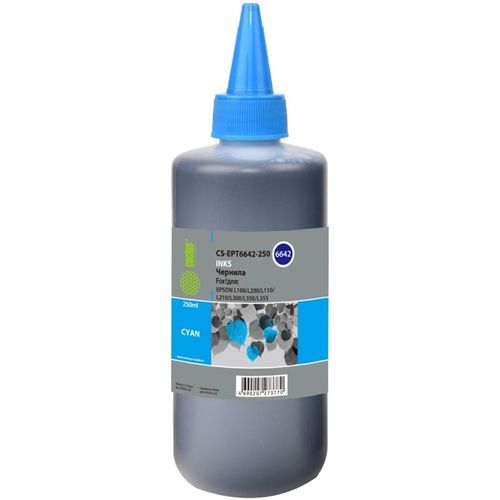 Чернила Cactus CS-EPT6642-250 T6642, для Epson, 250мл, голубой
