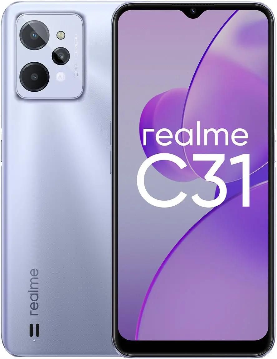 Характеристики Смартфон REALME C31 3/32Gb, серебристый (1783099) смотреть в  СИТИЛИНК