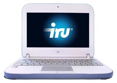 Школьный нетбук iRU Intro 105 10.1", Intel Atom N455 1.66ГГц, 1-ядерный, 1ГБ DDR3, 160ГБ,  Intel GMA  3150, Windows 7 Starter, синий