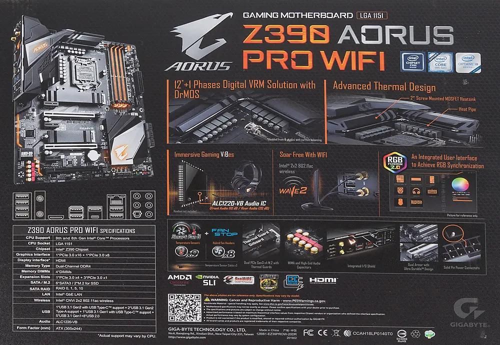 Z390 aorus pro wifi motherboard shop