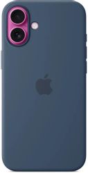 Чехол (клип-кейс) Apple Silicone Case, Denim,  для Apple iPhone 16 Plus, синий