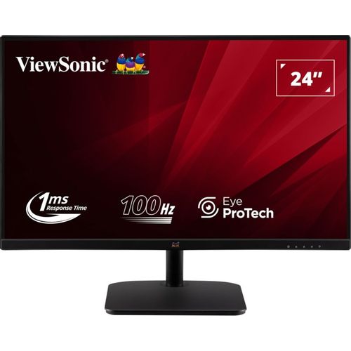 23.8" Монитор ViewSonic VA2432-MHD-3, 1920x1080, IPS, 100Гц, 1хHDMI, 1хDP, черный