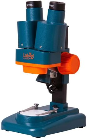Микроскоп LEVENHUK LabZZ M4, стереоскопический/инструментальный, 40x, синий/оранжевый [70789]
