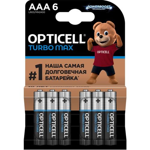AAA Батарейка OPTICELL Turbo MAX LR03, 6 шт.