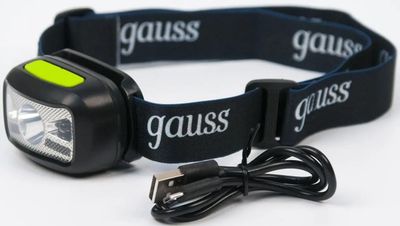 Налобный фонарь GAUSS GFL402, 3Вт [gf402]