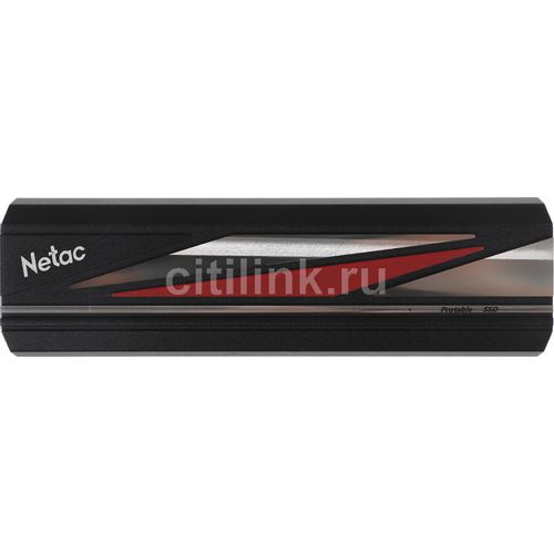 512ГБ Внешний диск SSD NETAC ZX20L NT01ZX20L-512G-32BK, USB-C, запись — 1800МБ/с, чтение — 2000МБ/с, черный
