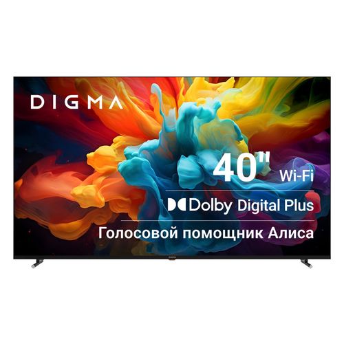 40" Телевизор Digma DM-LED40SBB33 FULL HD, СМАРТ ТВ, YaOS, черный