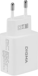 Сетевое зарядное устройство Digma DGW2D, белый