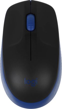 Мышь беспроводная Logitech M190, радио, оптическая, USB, 1000dpi, черный и синий [910-005925]