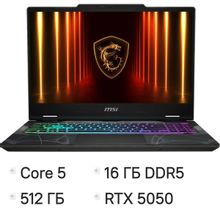 Изображение товара Игровой ноутбук MSI Cyborg 15 B2RWEKG-272XRU 15.6 IPS NVIDIA RTX 5050 SSD