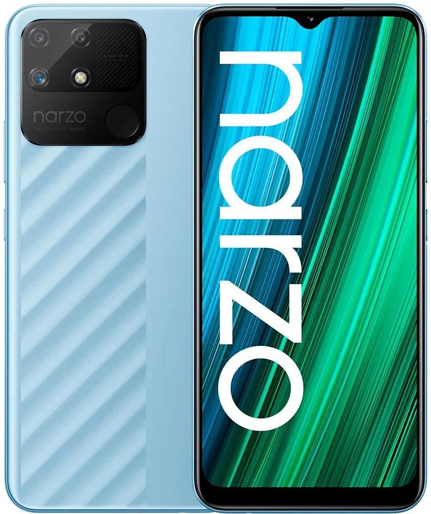 Обзор товара смартфон REALME narzo 50A 4/128Gb, голубой (1874536) в  интернет-магазине СИТИЛИНК