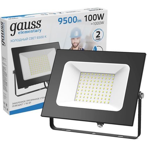Прожектор уличный GAUSS 613100100, 100Вт