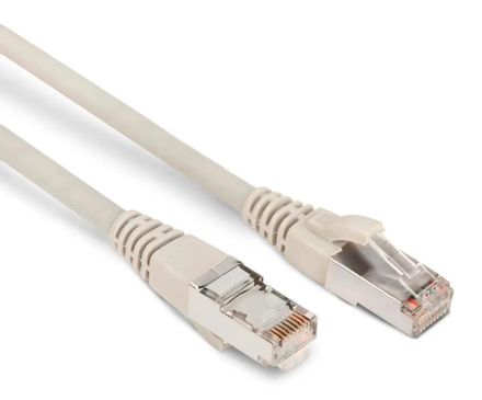 Патч-корд Hyperline PC-LPM-STP-RJ45-RJ45-C6-1.5M-LSZH-GY, вилка RJ-45, вилка RJ-45, кат.6, LSZH, 1.5м, серый