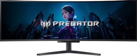49" Монитор Acer Predator X49Vbmiiphuzx,  5120x1440,  QD OLED,  144Гц,  2хHDMI,  1хDP,  изогнутый, черный [um.sxxcd.v01]