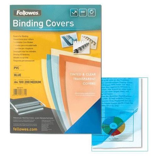 Обложка Fellowes LA-7868301, A4, 200мкм, 100, синий