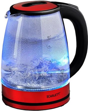 Чайник электрический Scarlett SC-EK27G65, 1.8л, стекло/металл/пластик