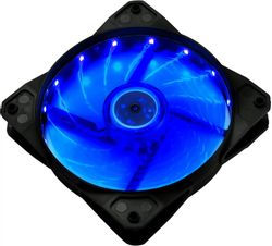 Вентилятор Digma DFAN-LED-BLUE 120мм, 3-pin, от БП:4-pin (Molex), RGB, черный