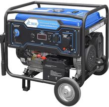 Изображение товара Бензиновый генератор ТСС SGG 6000EHNA Duplex 6.5 кВт с АКБ и колесами