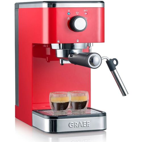 Кофеварка GRAEF ES403EU, рожковая, красный